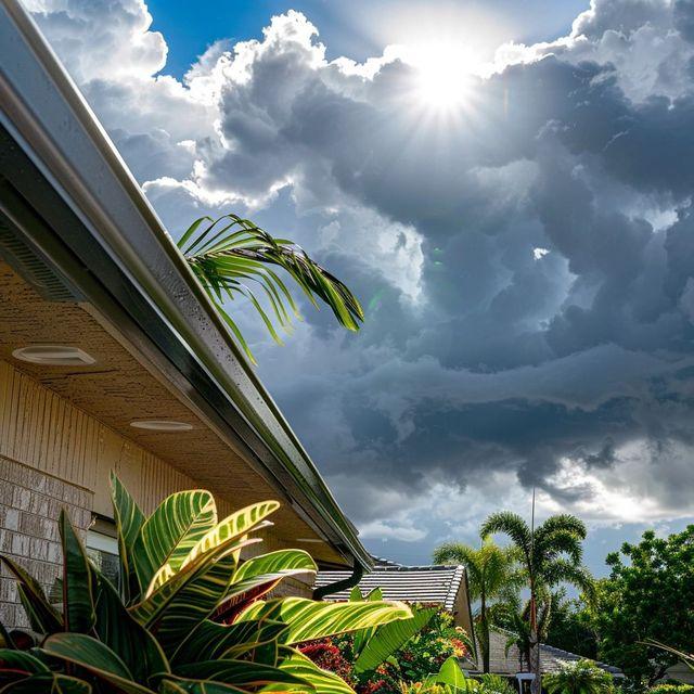 Central Florida home with a maintained roof and secured yard before hurricane season